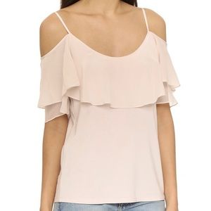 Ella Moss Off Cold Shoulder Light Pink Top Blouse